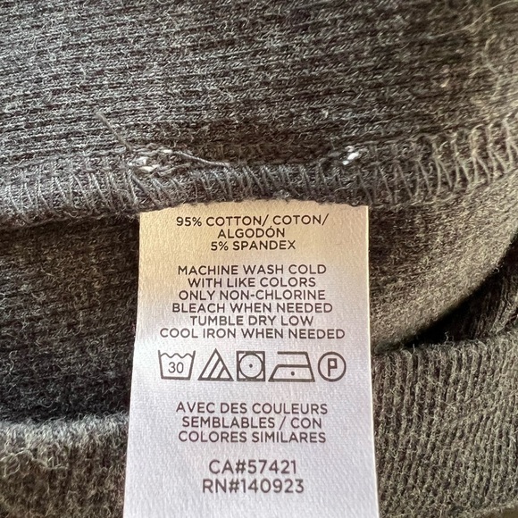 LOFT Outlet top petite small gray short sleeve - Picture 6 of 7